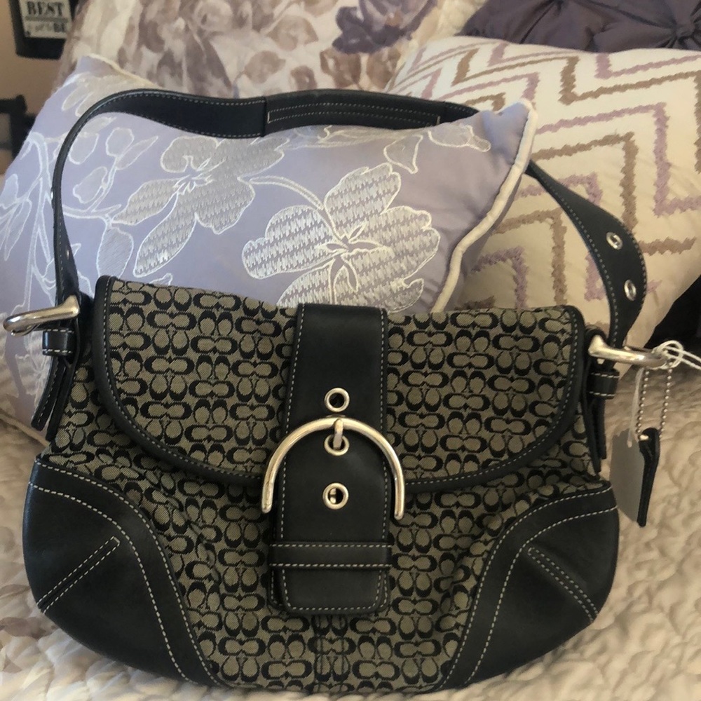 Coach small black bag and wallet